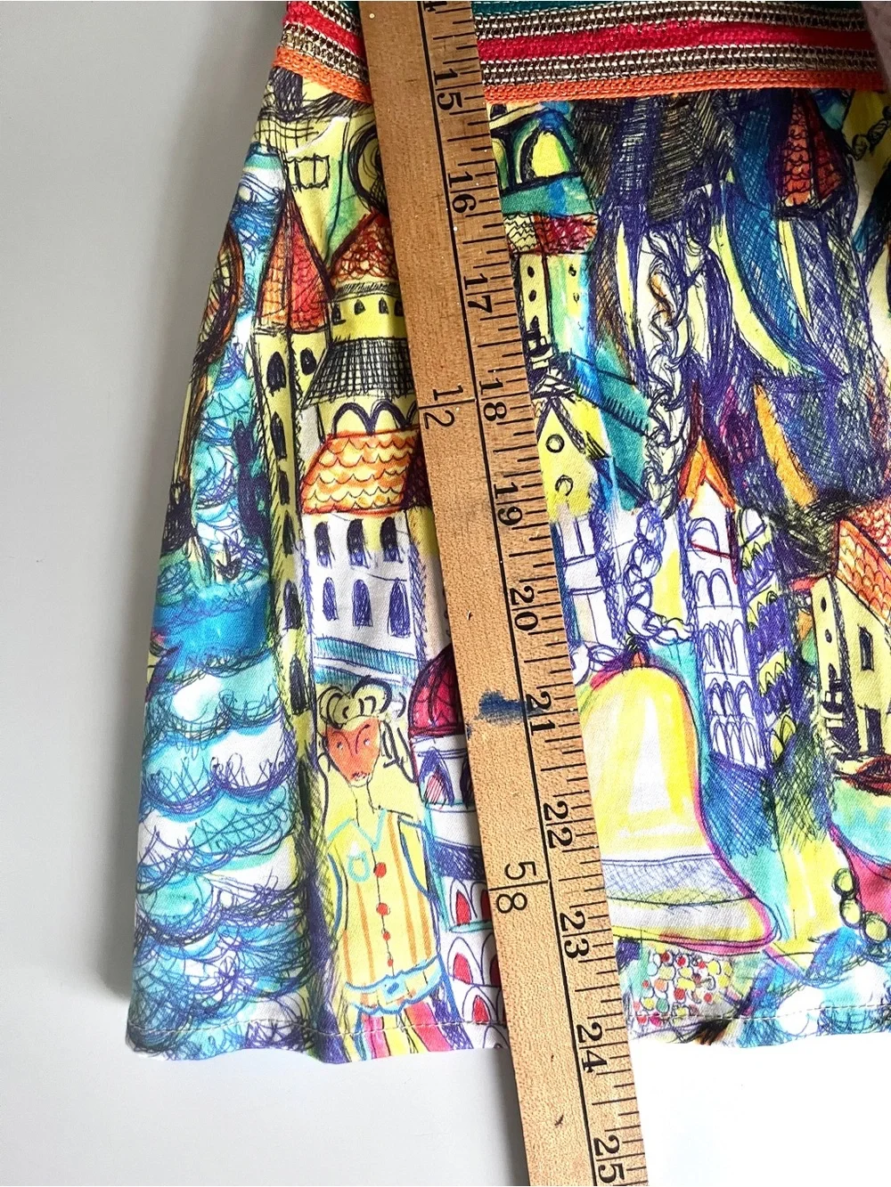 Weston by Anthropologie Peplum Tank Artistic Mediterranean Print XS - Picture 8 of 10